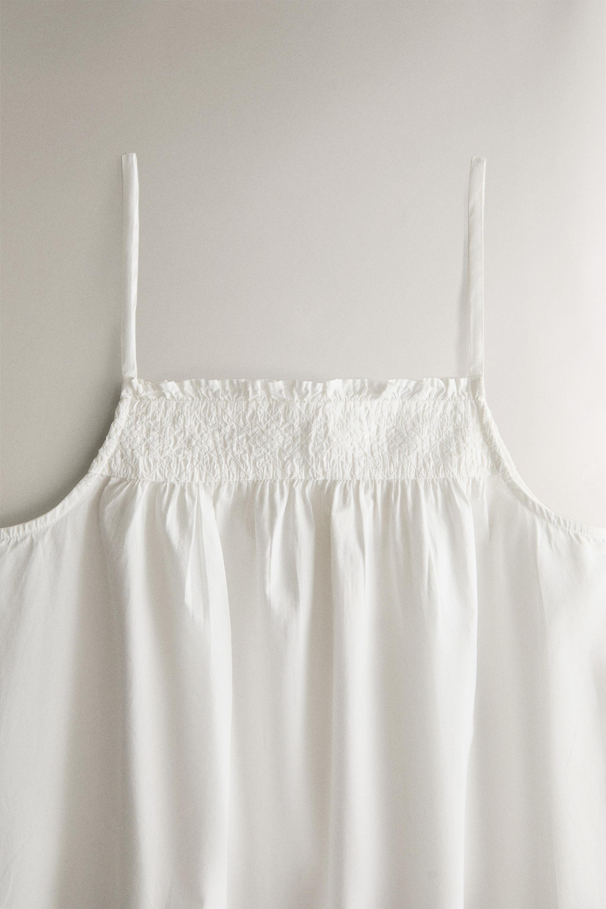 CHEMISE DE NUIT COTON FRONCÉE